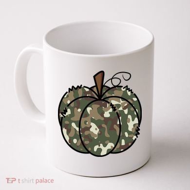 Camouflage Pumpkin Holiday Coffee Mug