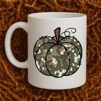 Camouflage Pumpkin Holiday Coffee Mug thumb 2