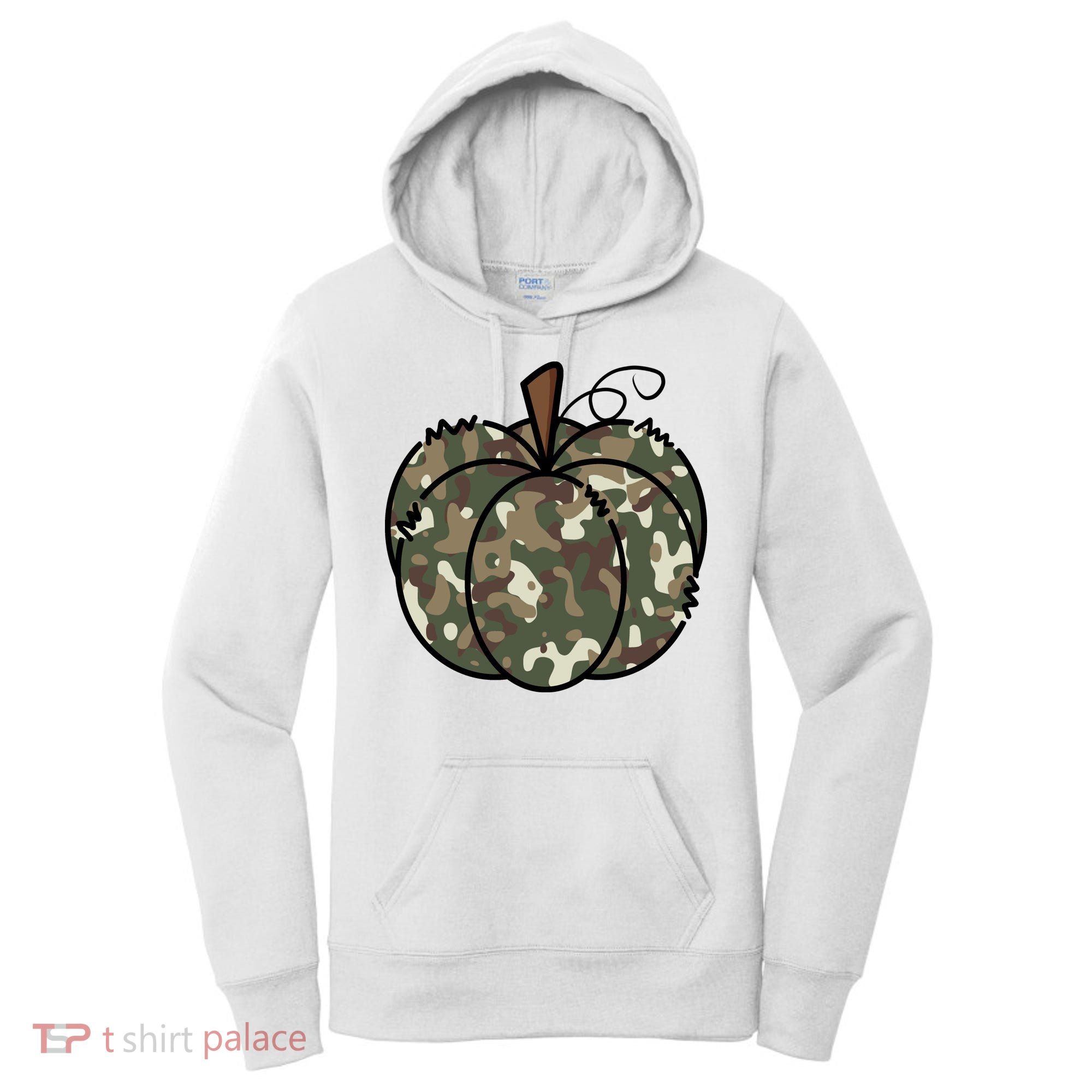 Camouflage Pumpkin Holiday Women's Hoodie