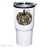Camouflage Pumpkin Holiday Tumbler thumb 0