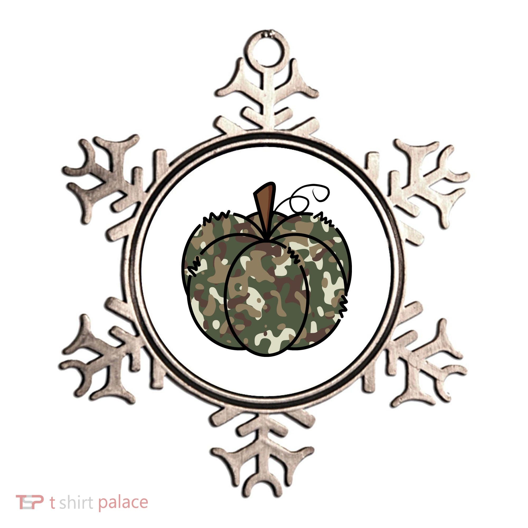 Camouflage Pumpkin Holiday Ornament