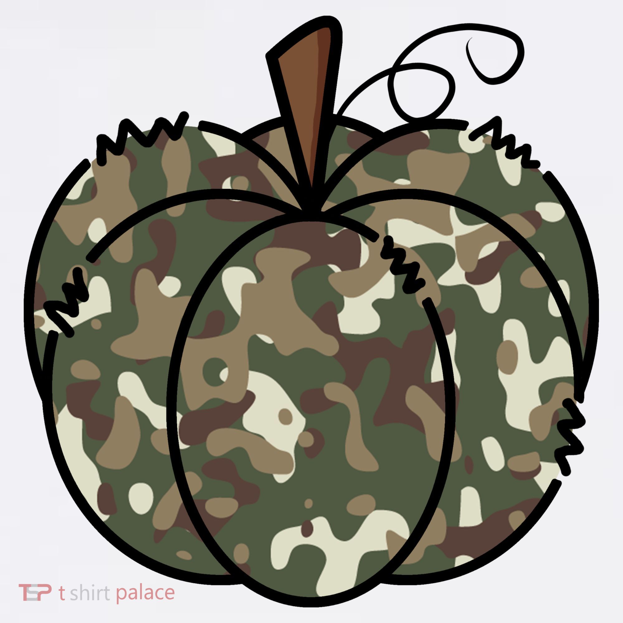 Camouflage Pumpkin Holiday Ornament