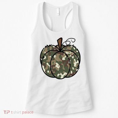 Camouflage Pumpkin Holiday Women's Tank Top