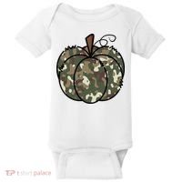 Camouflage Pumpkin Holiday Baby Bodysuit thumb 0