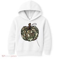 Camouflage Pumpkin Holiday Kids Hoodie thumb 0