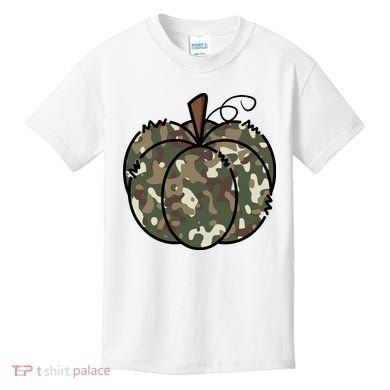 Camouflage Pumpkin Holiday Kids T-Shirt