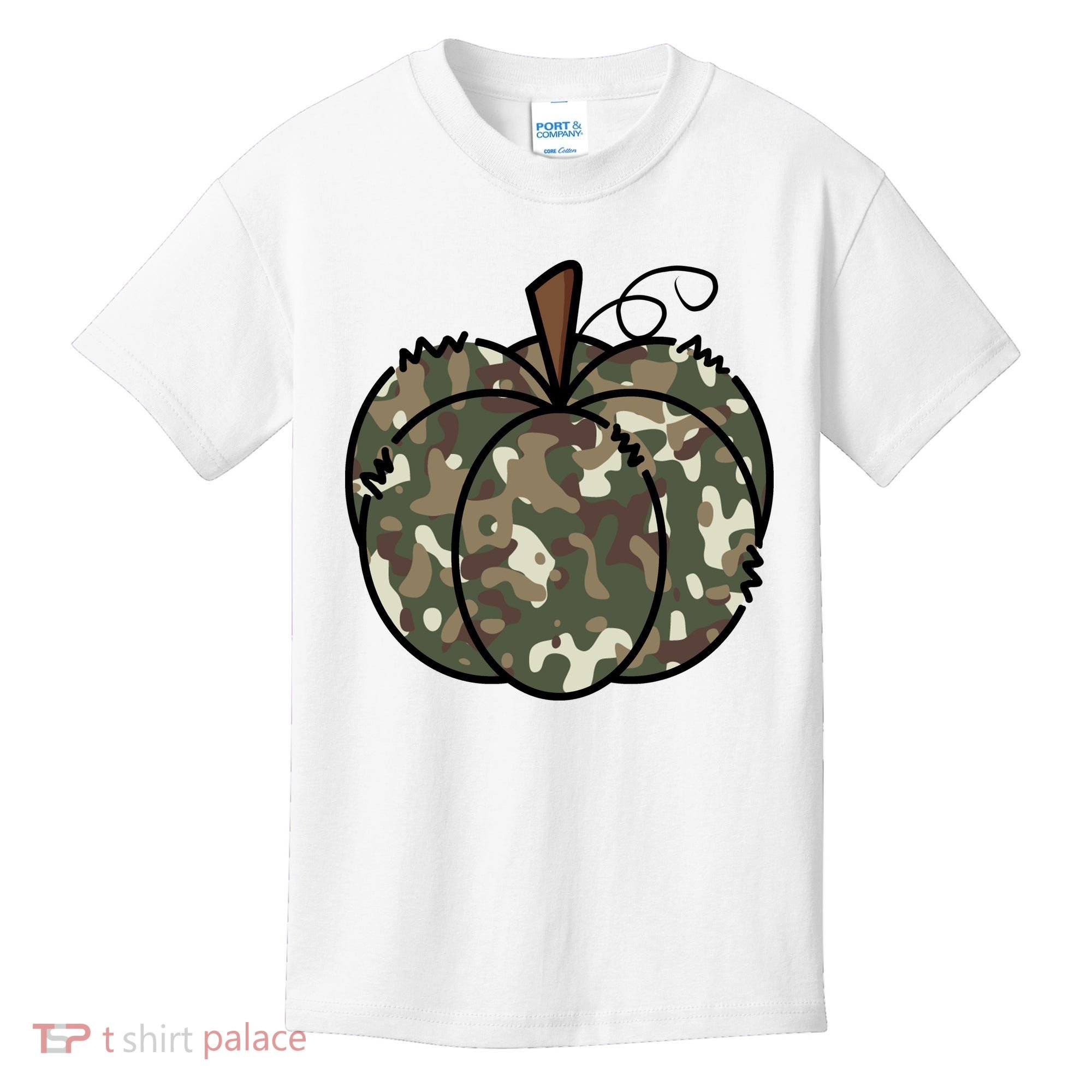Camouflage Pumpkin Holiday Kids T-Shirt