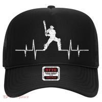 Cricket Player Heartbeat Gift EKG Cricket Fans Lover Funny Hat thumb 0