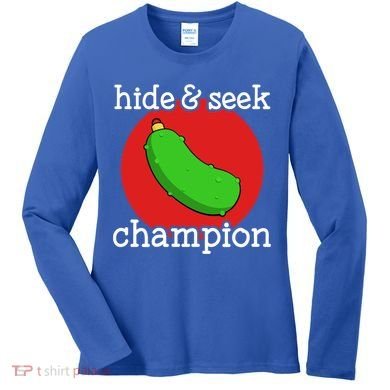 Christmas Pickle Hide And Seek Champion Gift Women's Long Sleeve Shirt