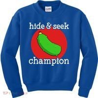 Christmas Pickle Hide And Seek Champion Gift Kids Sweatshirt thumb 0