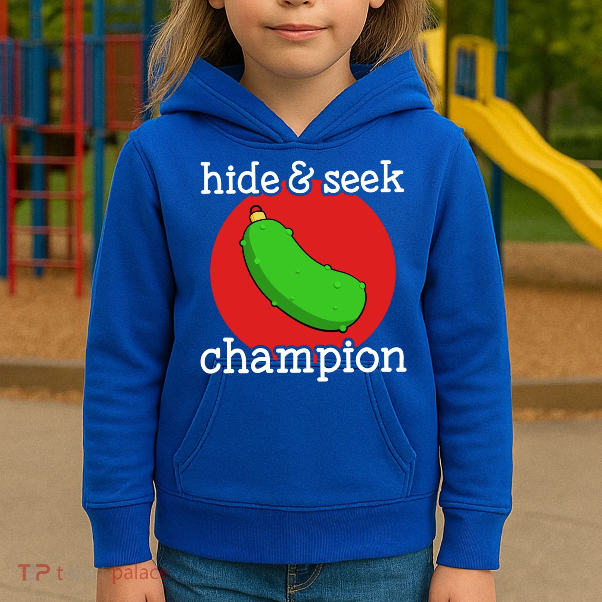 Christmas Pickle Hide And Seek Champion Gift Kids Hoodie