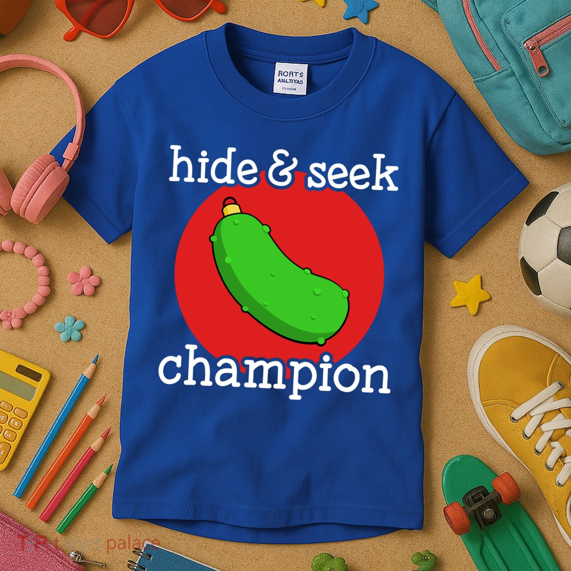 Christmas Pickle Hide And Seek Champion Gift Kids T-Shirt