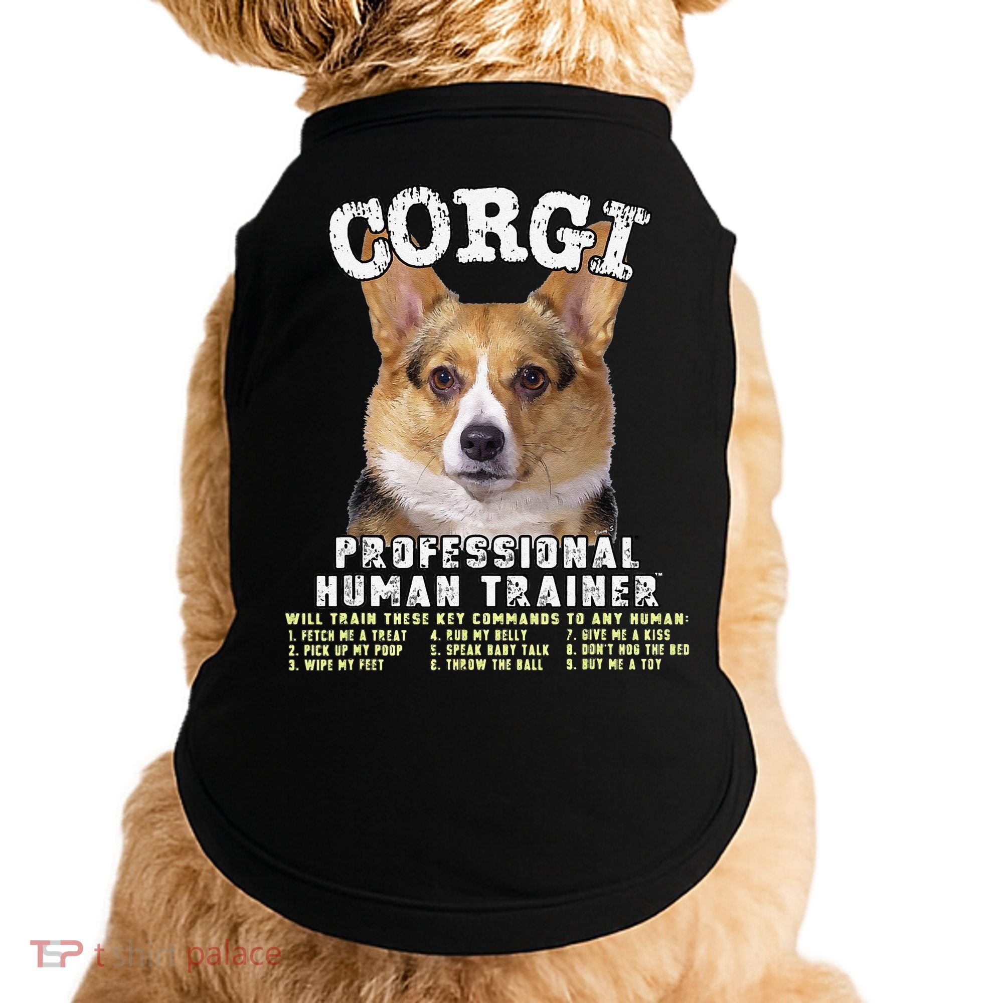 Corgi Professional Human Trainer Cute Dog Doggie Tank