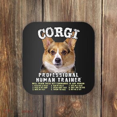 Corgi Professional Human Trainer Cute Dog Coaster