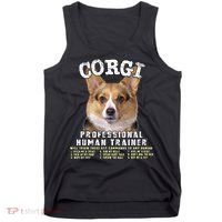 Corgi Professional Human Trainer Cute Dog Tank Top thumb 0