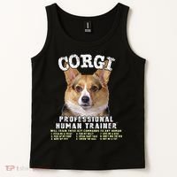 Corgi Professional Human Trainer Cute Dog Tank Top thumb 2