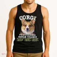 Corgi Professional Human Trainer Cute Dog Tank Top thumb 3