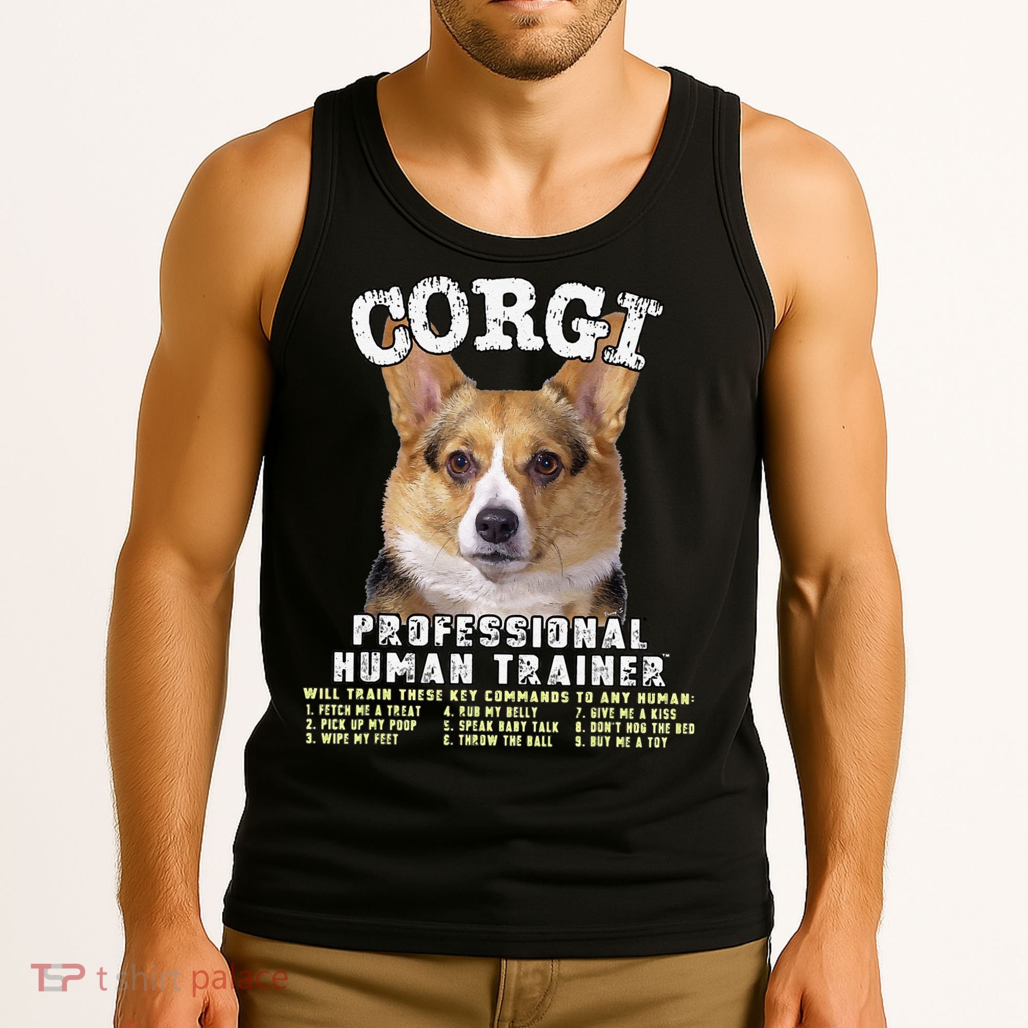 Corgi Professional Human Trainer Cute Dog Tank Top