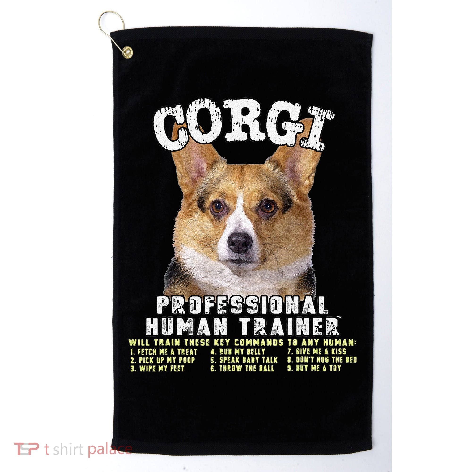 Corgi Professional Human Trainer Cute Dog Golf Towel