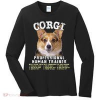 Corgi Professional Human Trainer Cute Dog Women's Long Sleeve Shirt thumb 0