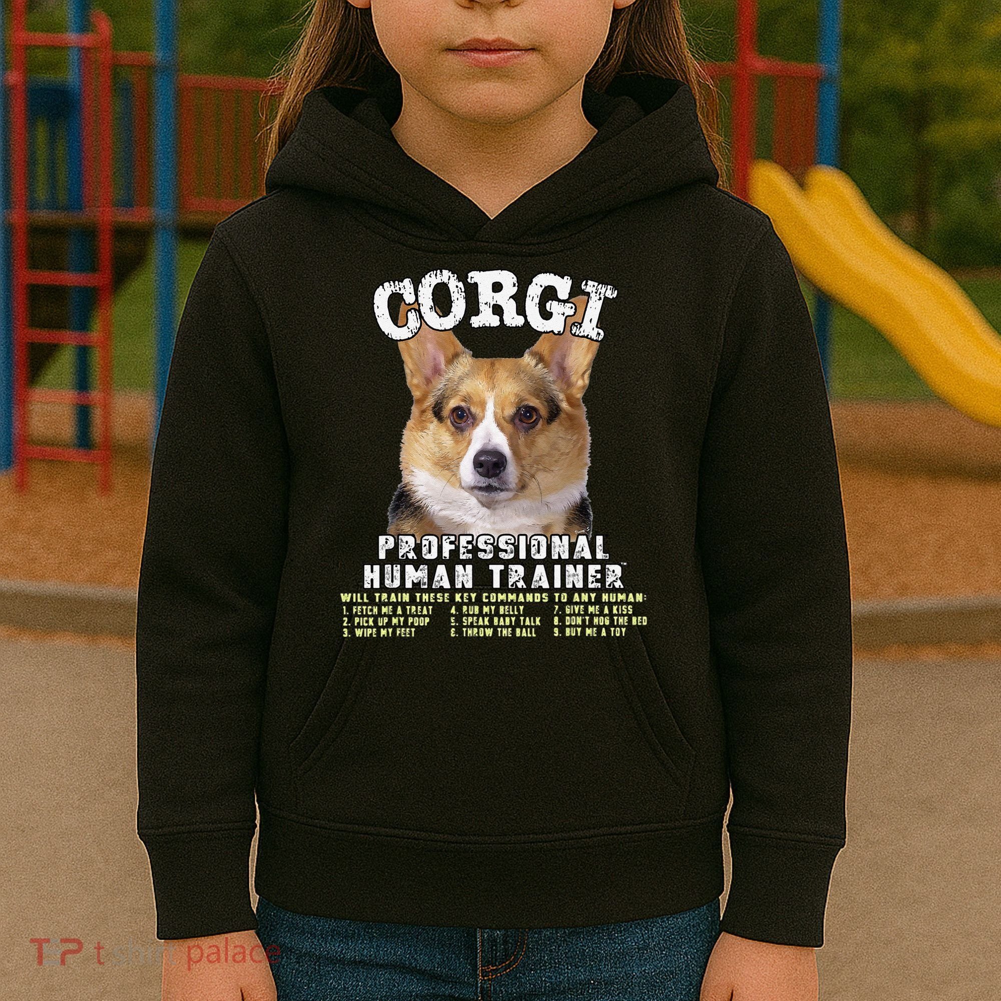 Corgi Professional Human Trainer Cute Dog Kids Hoodie