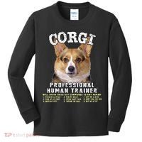 Corgi Professional Human Trainer Cute Dog Kids Long Sleeve Shirt thumb 0
