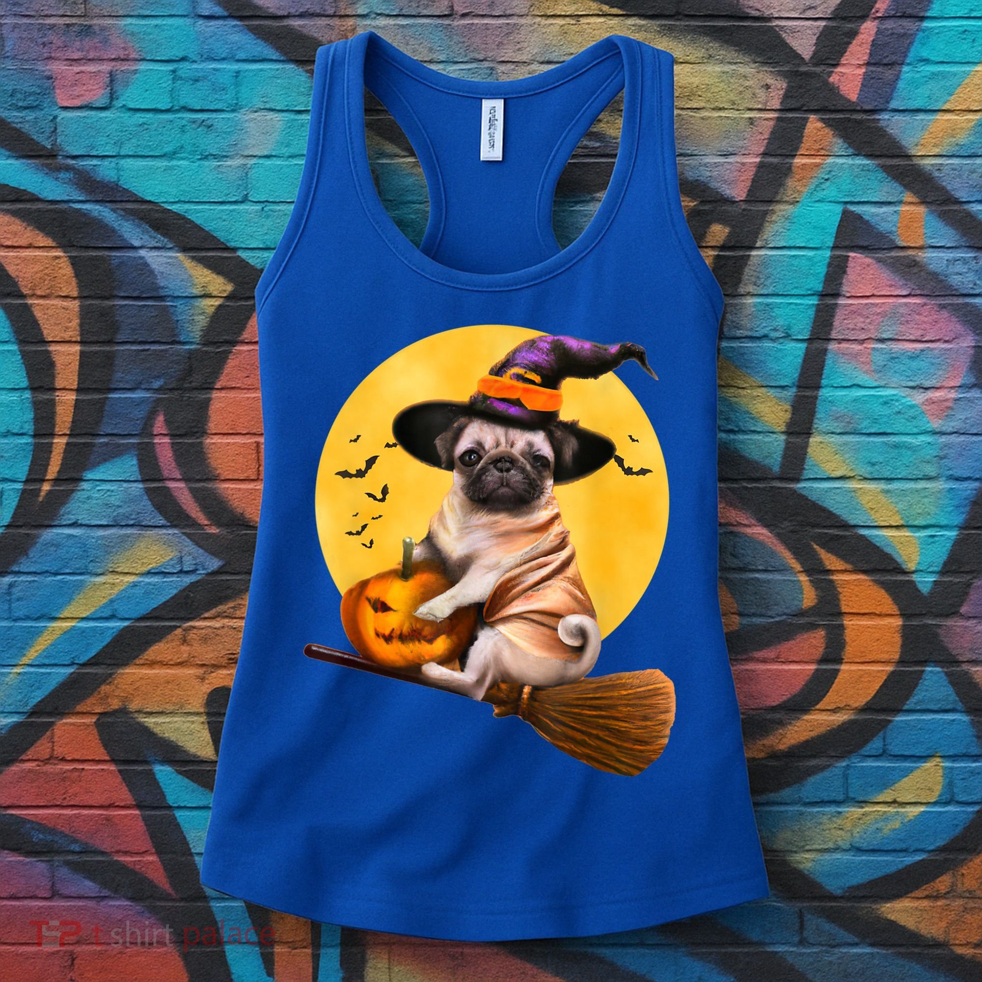 Cute Pug Halloween Costume Shirt Boys Girls Dog Women's Tank Top
