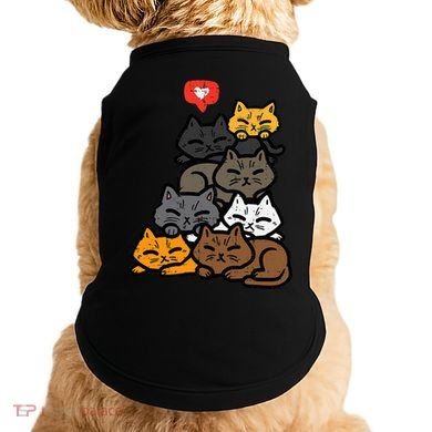 Cat Pile Heart Kawaii Kitten Anime Doggie Tank