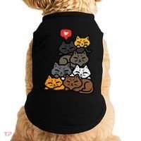 Cat Pile Heart Kawaii Kitten Anime Doggie Tank thumb 0