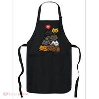 Cat Pile Heart Kawaii Kitten Anime Apron thumb 0