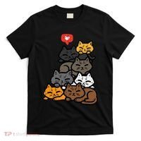 Cat Pile Heart Kawaii Kitten Anime T-Shirt thumb 0