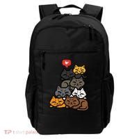 Cat Pile Heart Kawaii Kitten Anime Backpack thumb 0