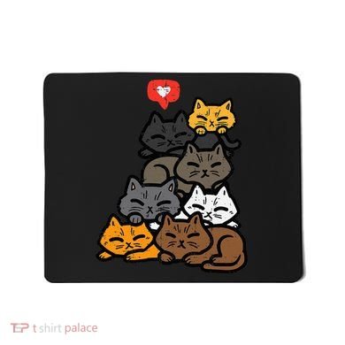 Cat Pile Heart Kawaii Kitten Anime Mousepad
