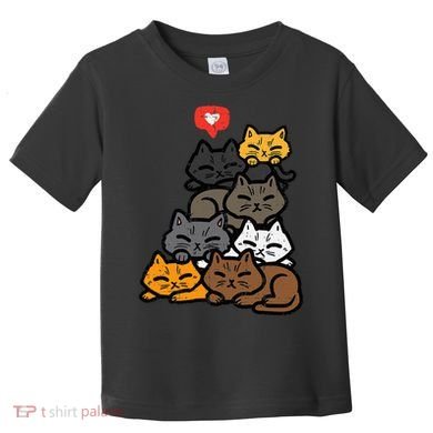 Cat Pile Heart Kawaii Kitten Anime Toddler T-Shirt