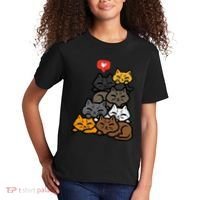 Cat Pile Heart Kawaii Kitten Anime Kids T-Shirt thumb 2