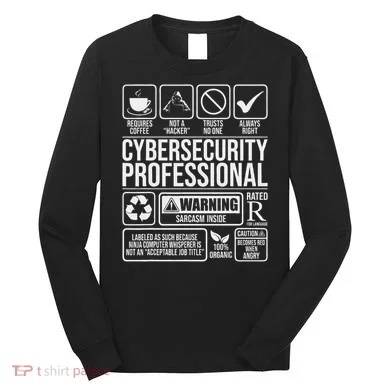 Cybersecurity Professional Hacker Certified Tech Security Long Sleeve Shirt