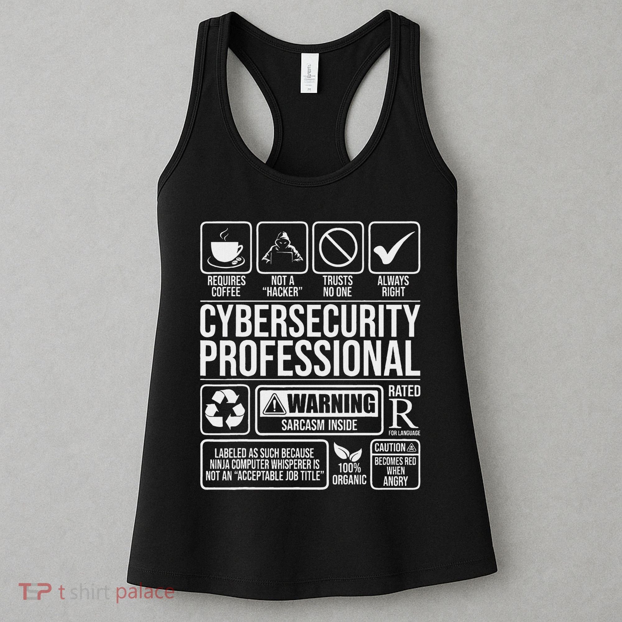 Cybersecurity Professional Hacker Certified Tech Security Women's Tank Top