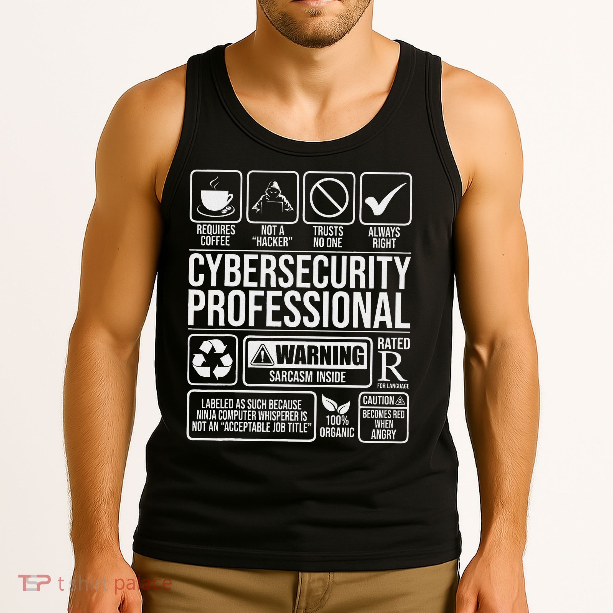 Cybersecurity Professional Hacker Certified Tech Security Tank Top