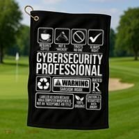 Cybersecurity Professional Hacker Certified Tech Security Golf Towel thumb 1