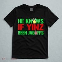 Christmas Pittsburghese He Knows If Yinz Been Jagoffs T-Shirt thumb 5