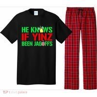 Christmas Pittsburghese He Knows If Yinz Been Jagoffs Pajama Set thumb 0