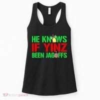 Christmas Pittsburghese He Knows If Yinz Been Jagoffs Women's Tank Top thumb 0