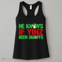Christmas Pittsburghese He Knows If Yinz Been Jagoffs Women's Tank Top thumb 3