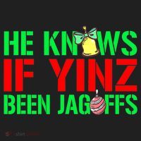 Christmas Pittsburghese He Knows If Yinz Been Jagoffs Golf Towel thumb 3