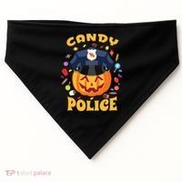 Candy Police Halloween Party Costume Security Funny USA-Made Doggie Bandana thumb 0