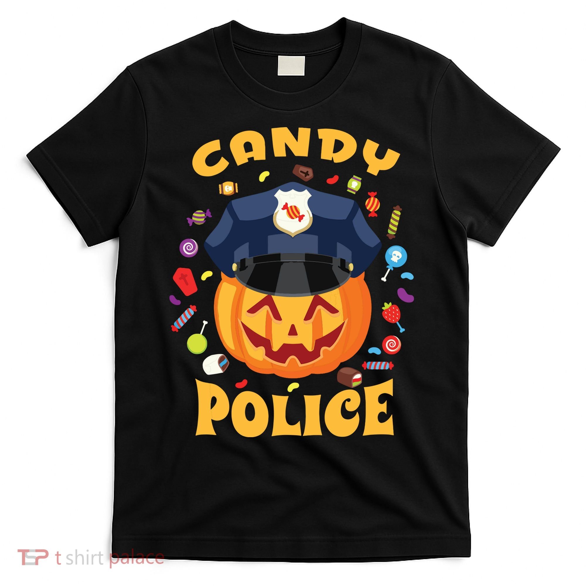 Candy Police Halloween Party Costume Security Funny T-Shirt