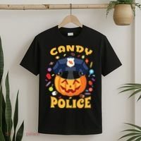 Candy Police Halloween Party Costume Security Funny T-Shirt thumb 2