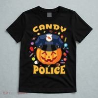 Candy Police Halloween Party Costume Security Funny T-Shirt thumb 5