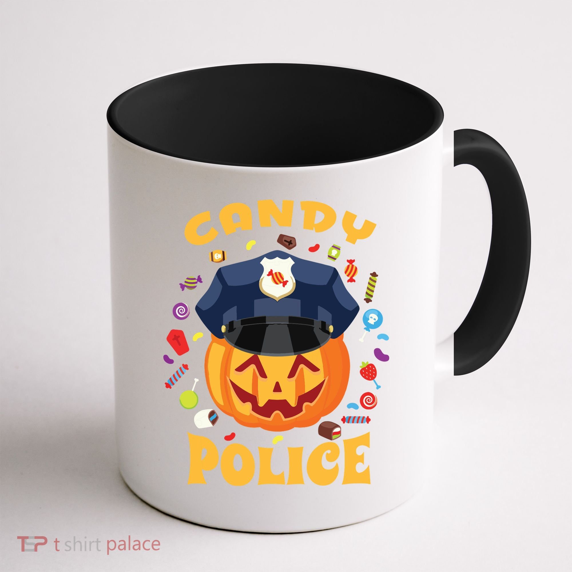 Candy Police Halloween Party Costume Security Funny Coffee Mug