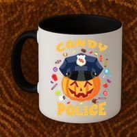 Candy Police Halloween Party Costume Security Funny Coffee Mug thumb 2